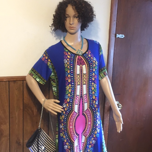 dashiki maxi dress